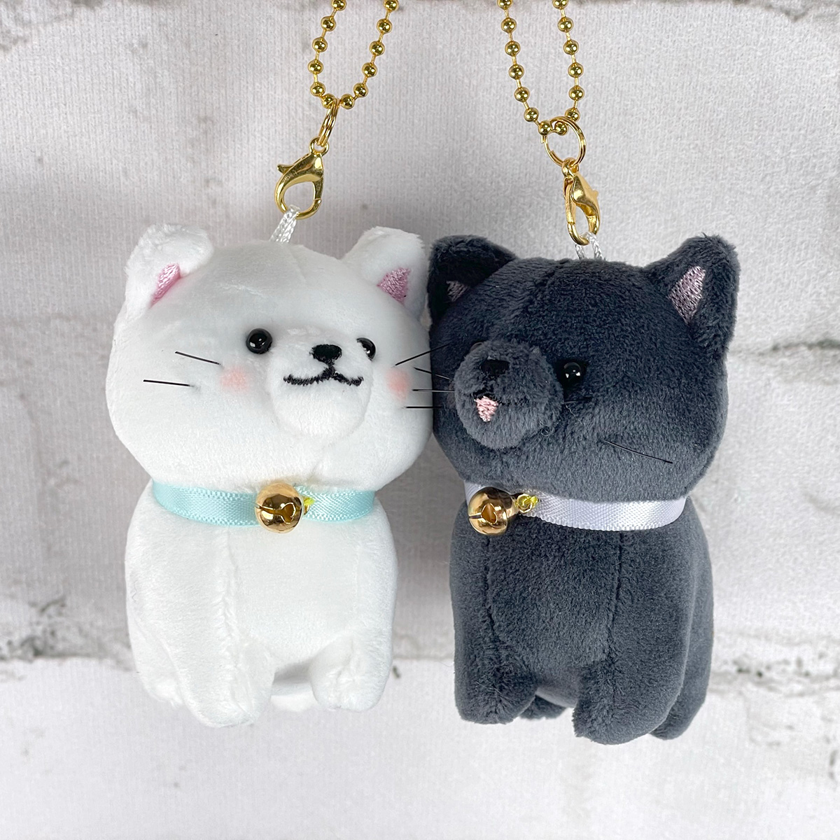 クラックス（CRUX） ニコぬい ペアキーホルダー 猫（しろねこ＆くろねこ） 動物雑貨の通信販売【モフタス・ストア】