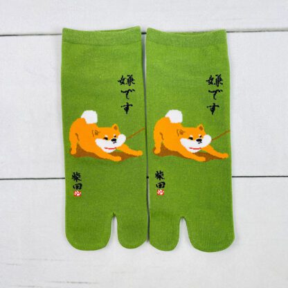 フレンズヒル 柴田さん 柴犬柄 レディース足袋ソックス 23-26cm - 画像 (3)