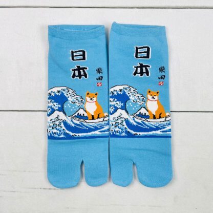 フレンズヒル 柴田さん 柴犬柄 レディース足袋ソックス 23-26cm - 画像 (23)
